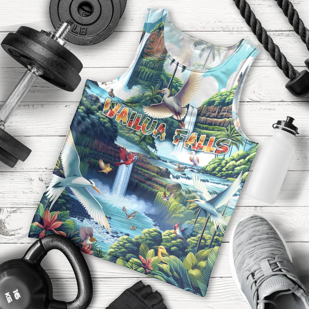 Wailua Falls Hawaii Men Tank Top Kauai Natural Beauty DT02 - Polynesian Pride