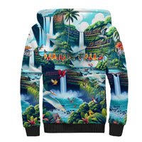 Wailua Falls Hawaii Sherpa Hoodie Kauai Natural Beauty DT02 - Polynesian Pride