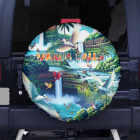 Wailua Falls Hawaii Spare Tire Cover Kauai Natural Beauty DT02 - Polynesian Pride