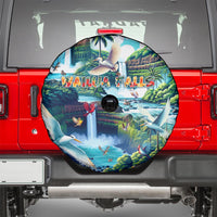 Wailua Falls Hawaii Spare Tire Cover Kauai Natural Beauty DT02 - Polynesian Pride