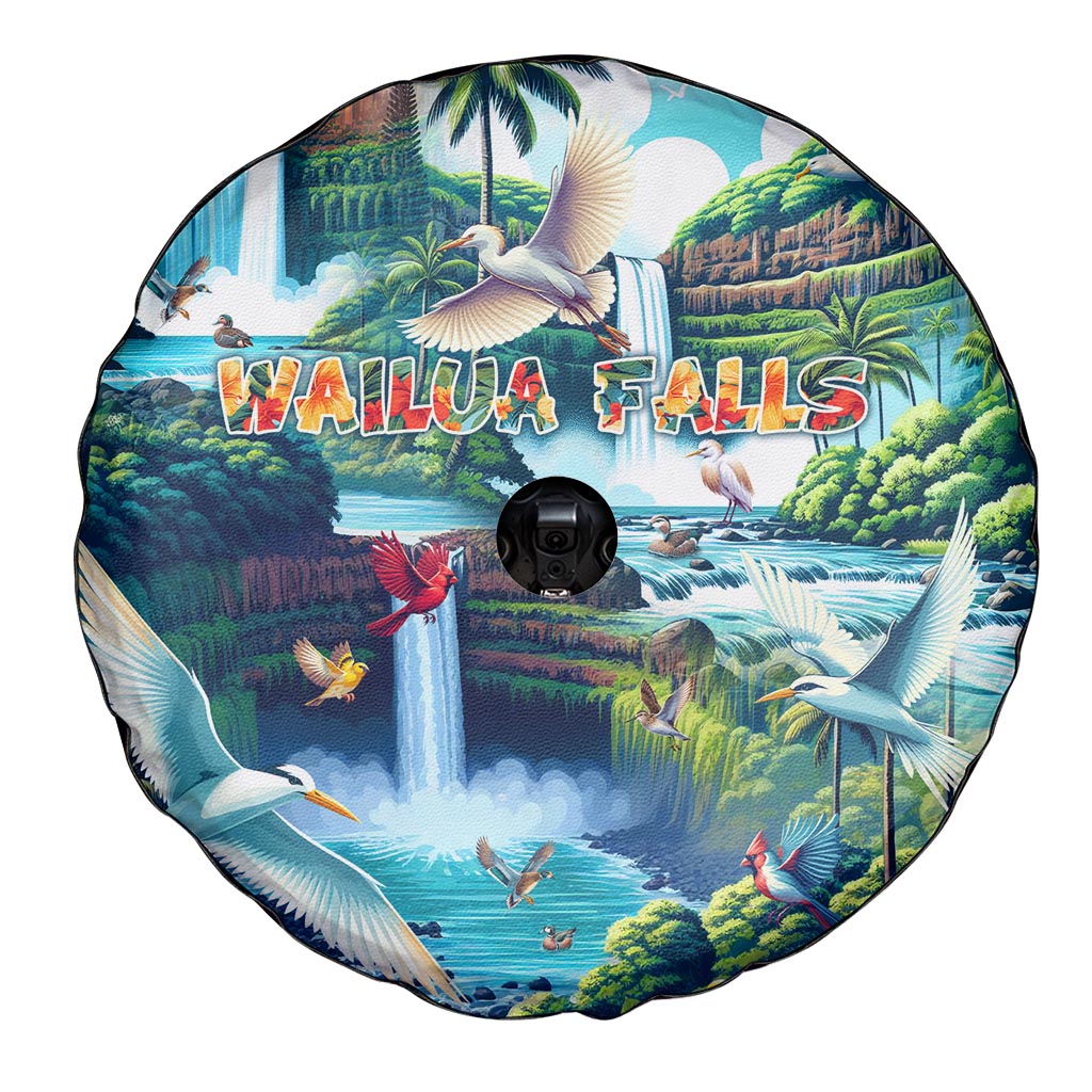 Wailua Falls Hawaii Spare Tire Cover Kauai Natural Beauty DT02 - Polynesian Pride