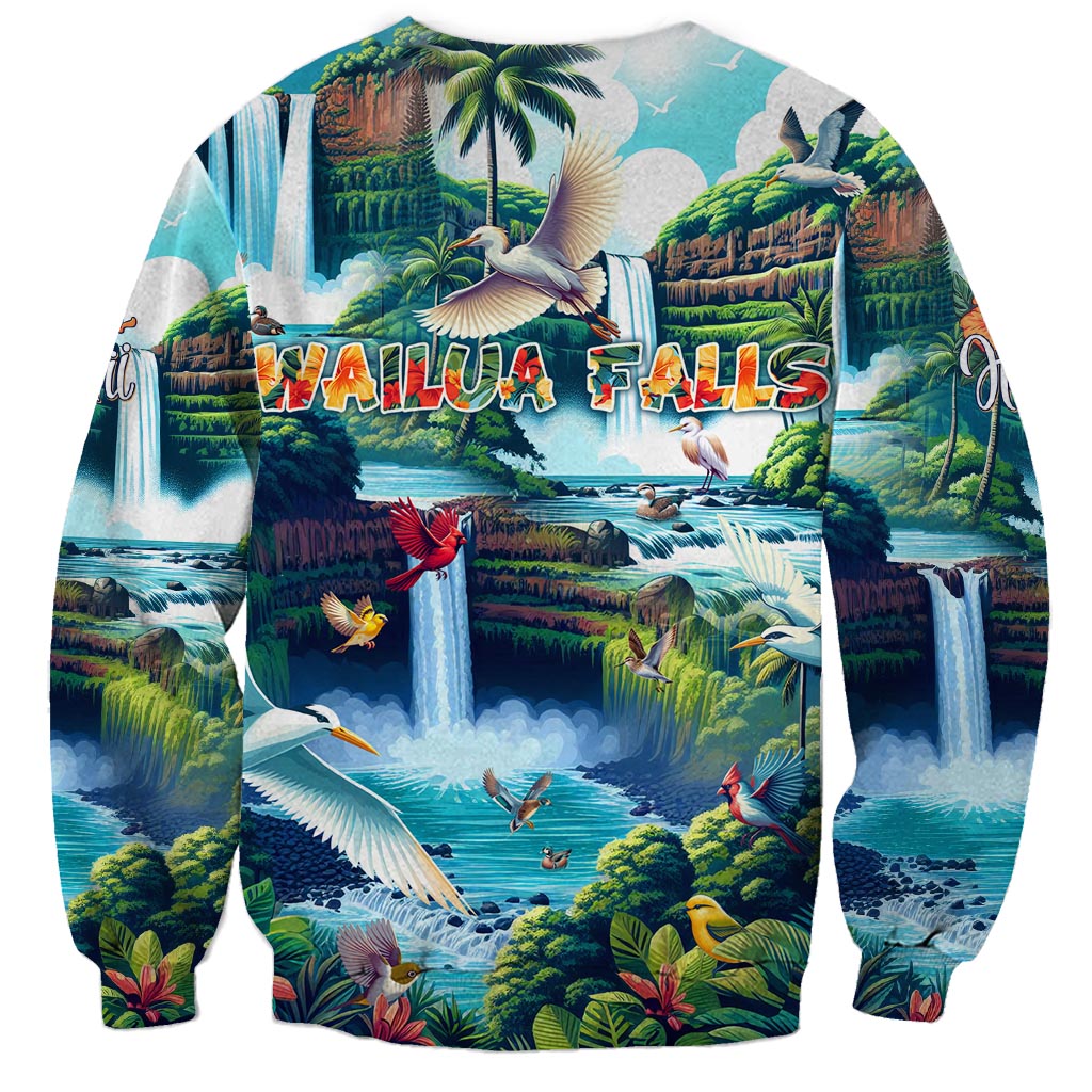 Wailua Falls Hawaii Sweatshirt Kauai Natural Beauty DT02 - Polynesian Pride