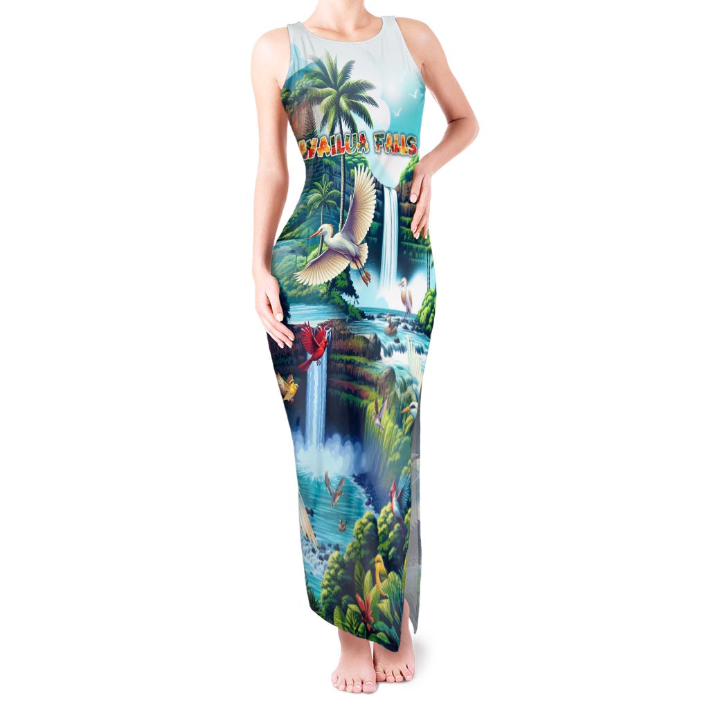 Wailua Falls Hawaii Tank Maxi Dress Kauai Natural Beauty DT02 Women Art - Polynesian Pride