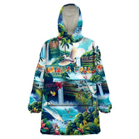 Wailua Falls Hawaii Wearable Blanket Hoodie Kauai Natural Beauty DT02 One Size Art - Polynesian Pride