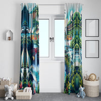 Wailua Falls Hawaii Window Curtain Kauai Natural Beauty DT02 - Polynesian Pride