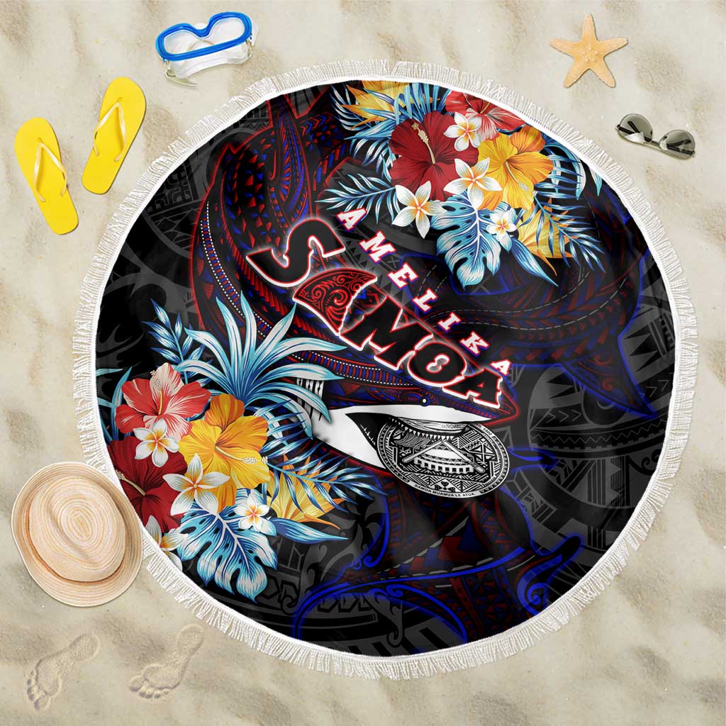 Amelika Samoa Sharks Polynesia Beach Blanket American Samoa