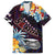 Personalized Amelika Samoa Sharks Polynesia Family Matching Off Shoulder Short Dress and Hawaiian Shirt American Samoa