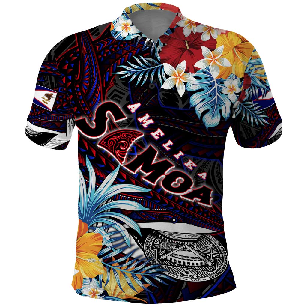 Personalized Amelika Samoa Sharks Polynesia Polo Shirt American Samoa