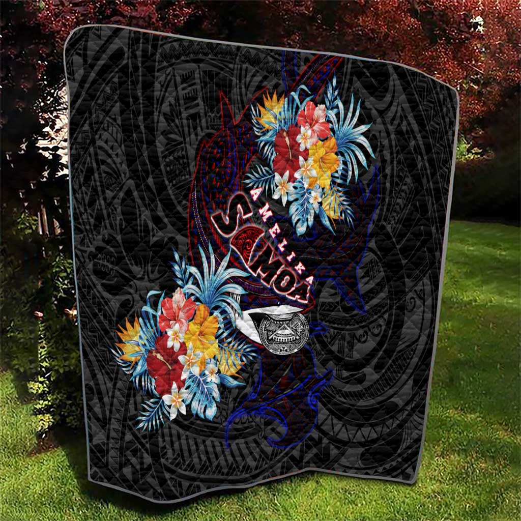Amelika Samoa Sharks Polynesia Quilt American Samoa