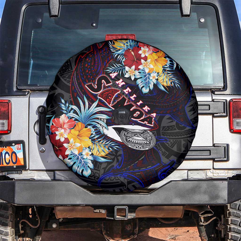 Amelika Samoa Sharks Polynesia Spare Tire Cover American Samoa