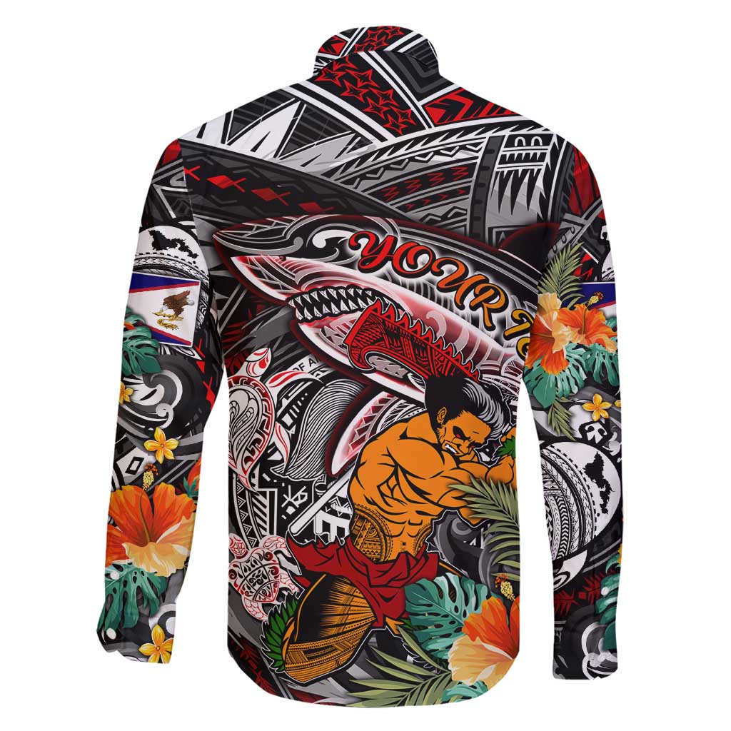 Personalized American Samoa Warrior Family Matching Mermaid Dress and Hawaiian Shirt Shark Turtle Polynesian Tattoo