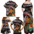 Personalized American Samoa Warrior Family Matching Off Shoulder Maxi Dress and Hawaiian Shirt Shark Turtle Polynesian Tattoo