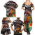 Personalized American Samoa Warrior Family Matching Summer Maxi Dress and Hawaiian Shirt Shark Turtle Polynesian Tattoo