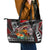 American Samoa Warrior Leather Tote Bag Shark Turtle Polynesian Tattoo