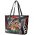 American Samoa Warrior Leather Tote Bag Shark Turtle Polynesian Tattoo