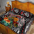 American Samoa Warrior Quilt Bed Set Shark Turtle Polynesian Tattoo