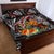 American Samoa Warrior Quilt Bed Set Shark Turtle Polynesian Tattoo