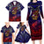 Personalized American Samoa Flag Family Matching Long Sleeve Bodycon Dress and Hawaiian Shirt Eagles Polynesian Art