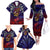 Personalized American Samoa Flag Family Matching Off The Shoulder Long Sleeve Dress and Hawaiian Shirt Eagles Polynesian Art