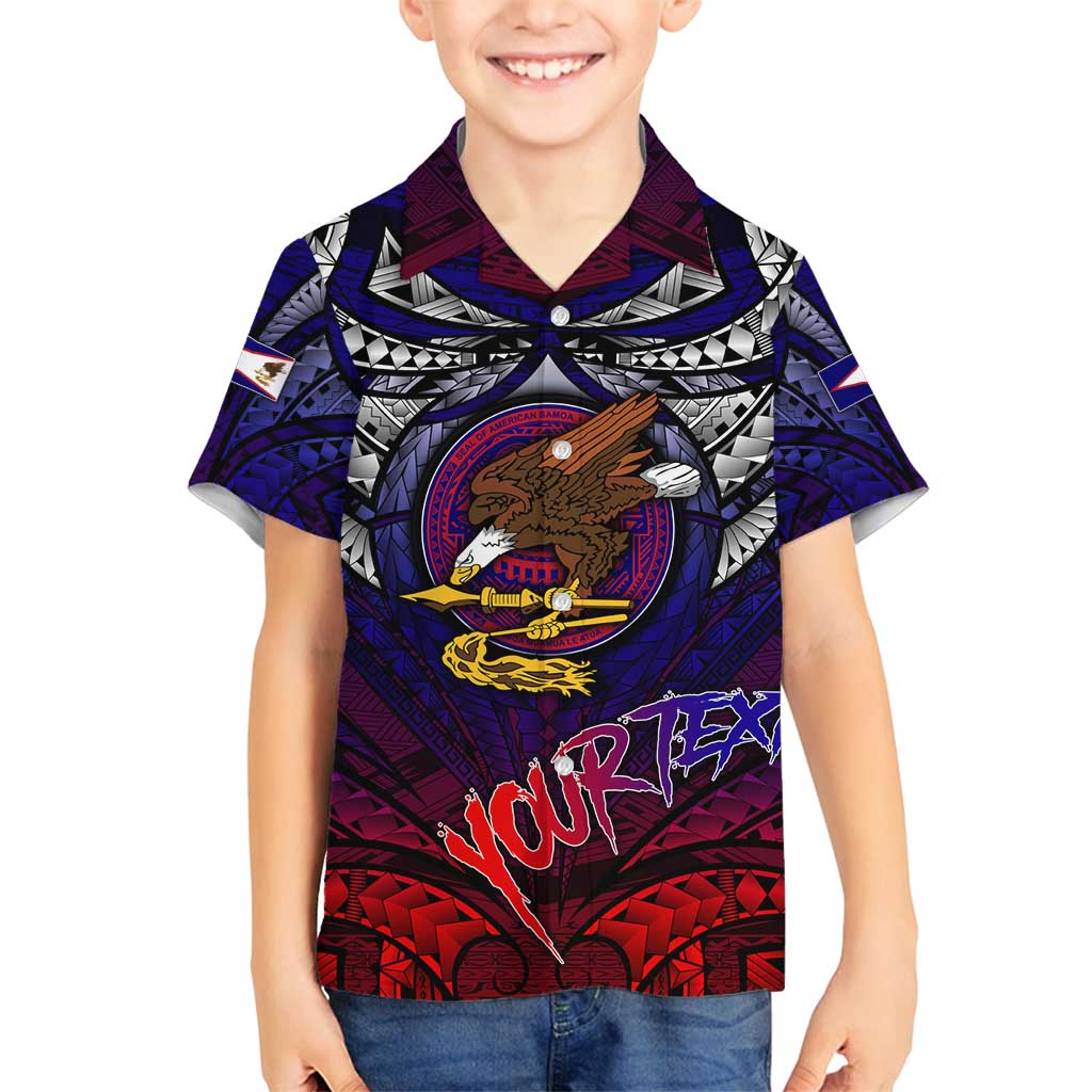 Personalized American Samoa Flag Family Matching Summer Maxi Dress and Hawaiian Shirt Eagles Polynesian Art