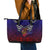 Personalized American Samoa Flag Leather Tote Bag Eagles Polynesian Art