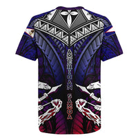 Personalized American Samoa Flag Rugby Jersey Eagles Polynesian Art