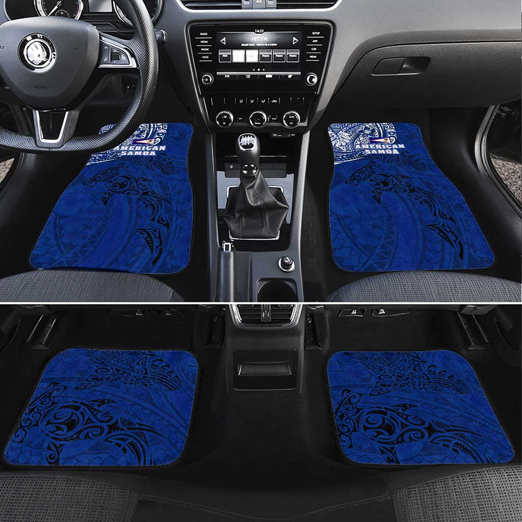 Sharks And American Samoa Car Mats Simple Polynesian Blue