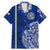 Sharks And American Samoa Family Matching Mermaid Dress and Hawaiian Shirt Simple Polynesian Blue