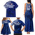 Sharks And American Samoa Family Matching Tank Maxi Dress and Hawaiian Shirt Simple Polynesian Blue