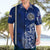 Sharks And American Samoa Hawaiian Shirt Simple Polynesian Blue