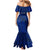 Sharks And American Samoa Mermaid Dress Simple Polynesian Blue