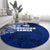 Sharks And American Samoa Round Carpet Simple Polynesian Blue