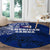 Sharks And American Samoa Round Carpet Simple Polynesian Blue