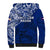 Sharks And American Samoa Sherpa Hoodie Simple Polynesian Blue