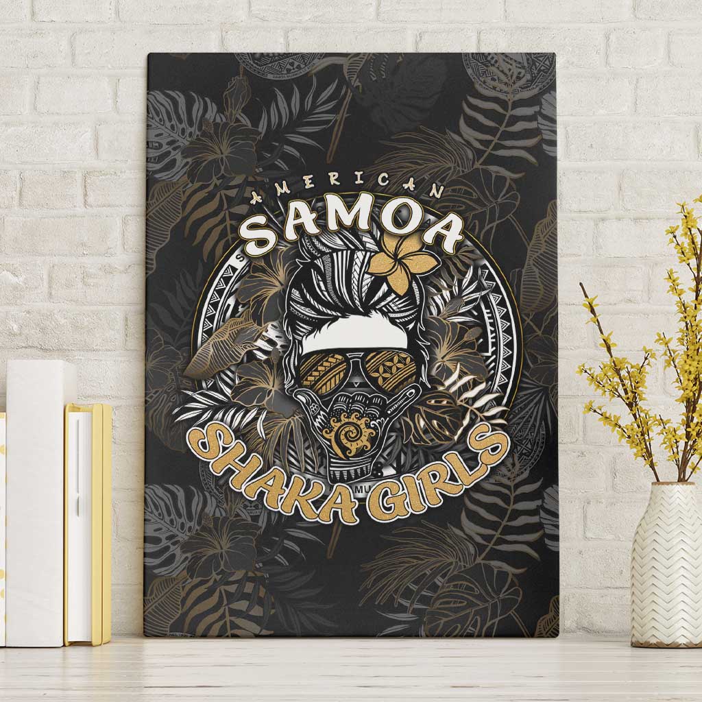 Personalized Shaka Girls America Samoa Canvas Wall Art Tropical Flowers Vintage