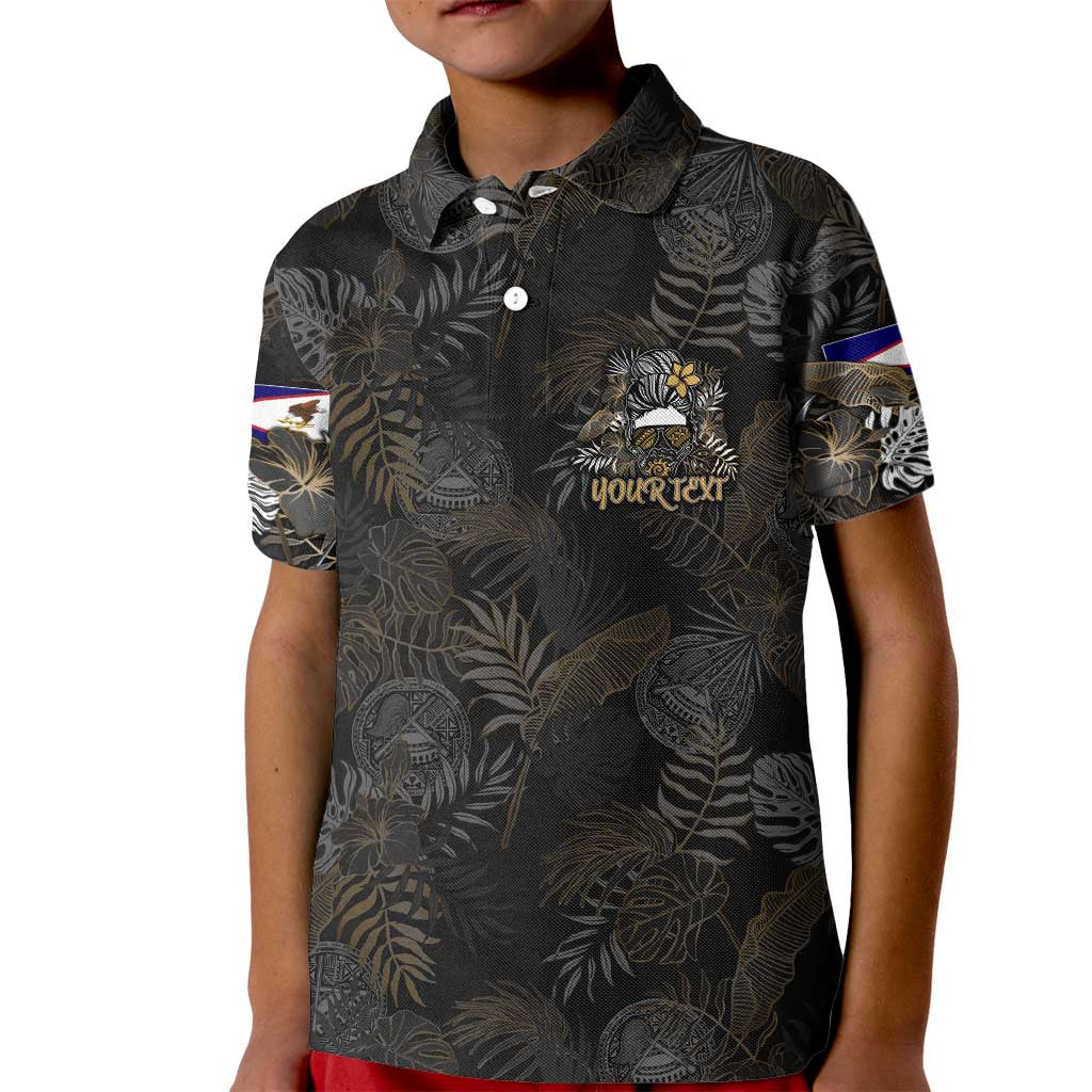 Personalized Shaka Girls America Samoa Kid Polo Shirt Tropical Flowers Vintage