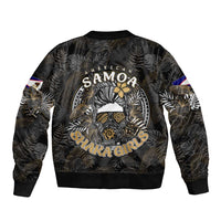 Personalized Shaka Girls America Samoa Sleeve Zip Bomber Jacket Tropical Flowers Vintage