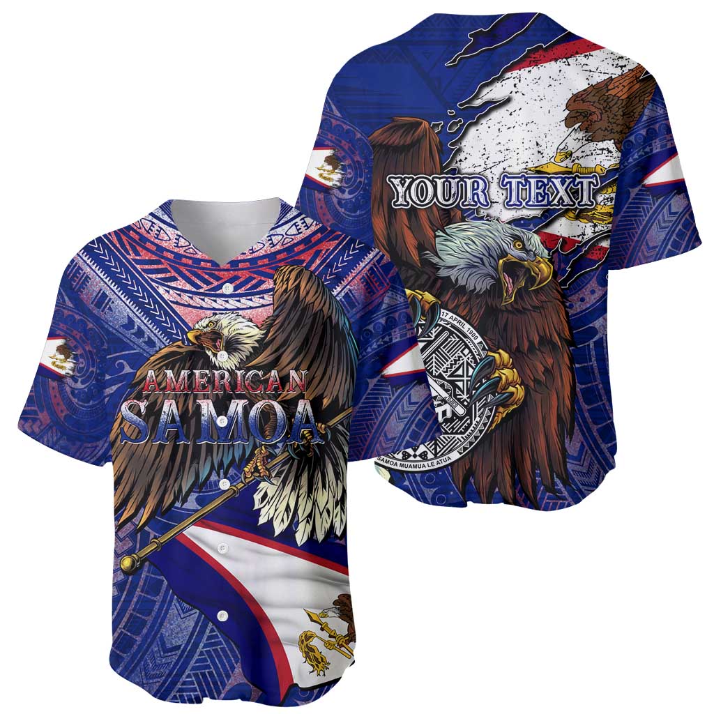 American Samoa Baseball Jersey Brave Eagle Flag Color