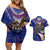 American Samoa Couples Matching Off Shoulder Short Dress and Hawaiian Shirt Brave Eagle Flag Color