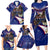 American Samoa Family Matching Long Sleeve Bodycon Dress and Hawaiian Shirt Brave Eagle Flag Color