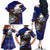 American Samoa Family Matching Off The Shoulder Long Sleeve Dress and Hawaiian Shirt Brave Eagle Flag Color