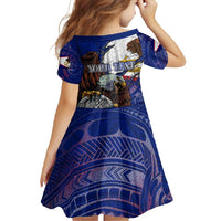 American Samoa Family Matching Off Shoulder Maxi Dress and Hawaiian Shirt Brave Eagle Flag Color