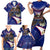 American Samoa Family Matching Short Sleeve Bodycon Dress and Hawaiian Shirt Brave Eagle Flag Color