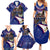 American Samoa Family Matching Summer Maxi Dress and Hawaiian Shirt Brave Eagle Flag Color