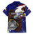 American Samoa Family Matching Summer Maxi Dress and Hawaiian Shirt Brave Eagle Flag Color