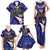 American Samoa Family Matching Tank Maxi Dress and Hawaiian Shirt Brave Eagle Flag Color