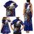 American Samoa Family Matching Tank Maxi Dress and Hawaiian Shirt Brave Eagle Flag Color