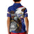 American Samoa Kid Polo Shirt Brave Eagle Flag Color