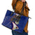 American Samoa Leather Tote Bag Brave Eagle Flag Color