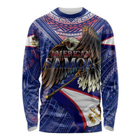 American Samoa Long Sleeve Shirt Brave Eagle Flag Color